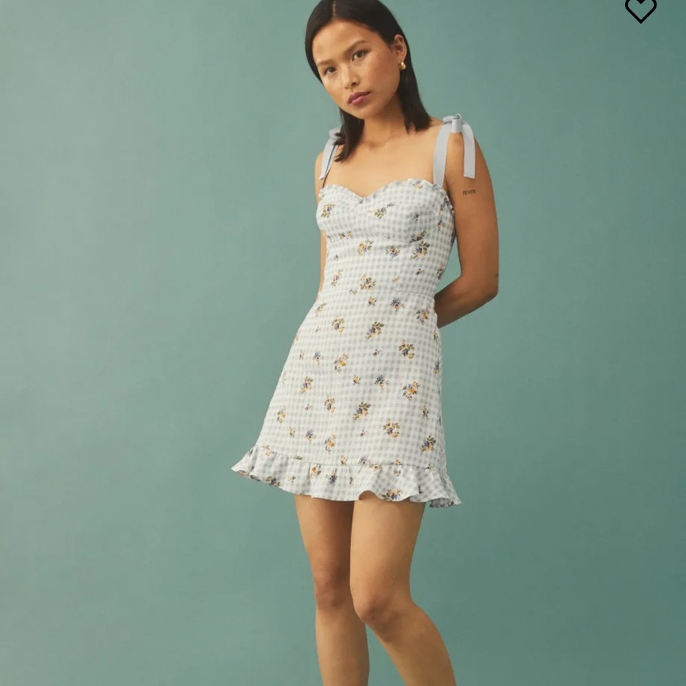Reformation Desiree Linen Dress in Al Fresco *NEW*